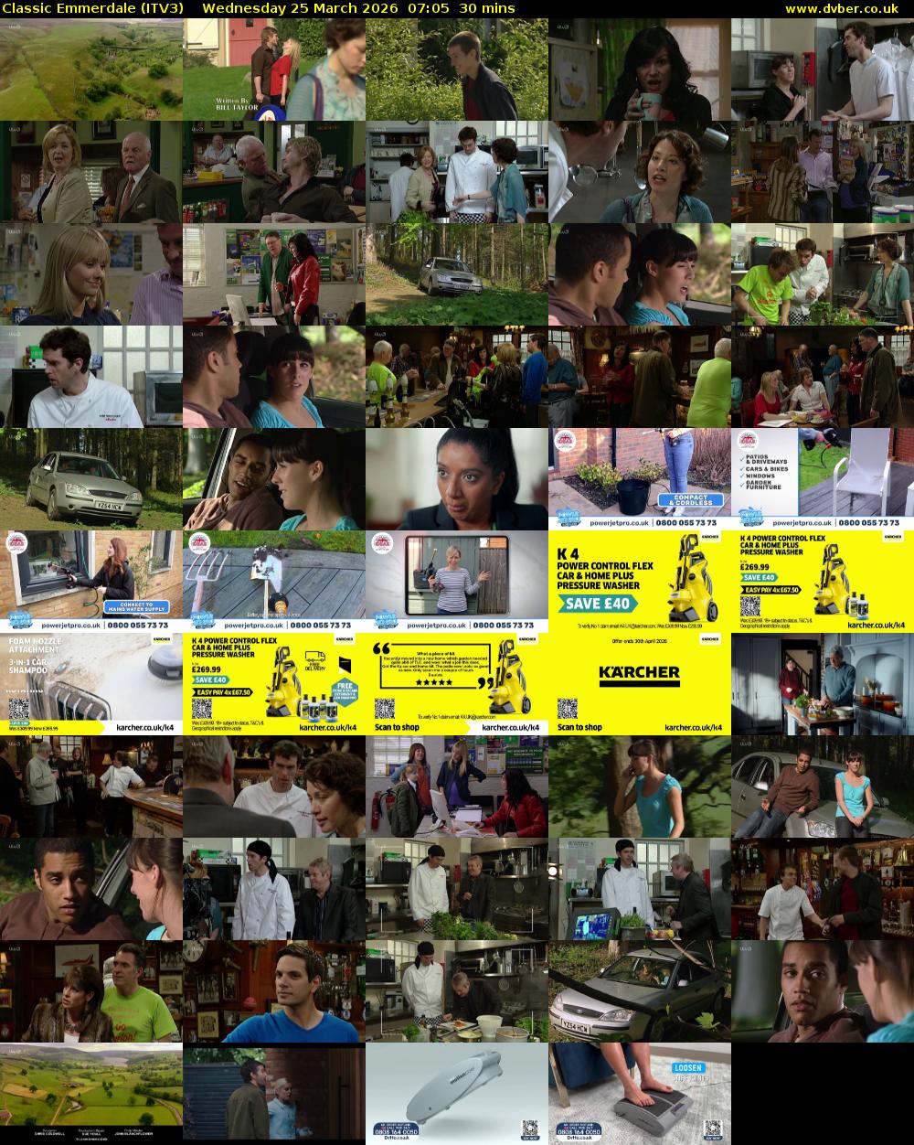 Classic Emmerdale (ITV3) Wednesday 25 March 2026 07:05 - 07:35