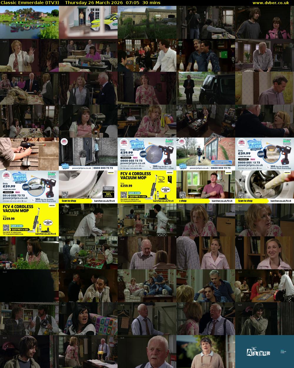 Classic Emmerdale (ITV3) Thursday 26 March 2026 07:05 - 07:35