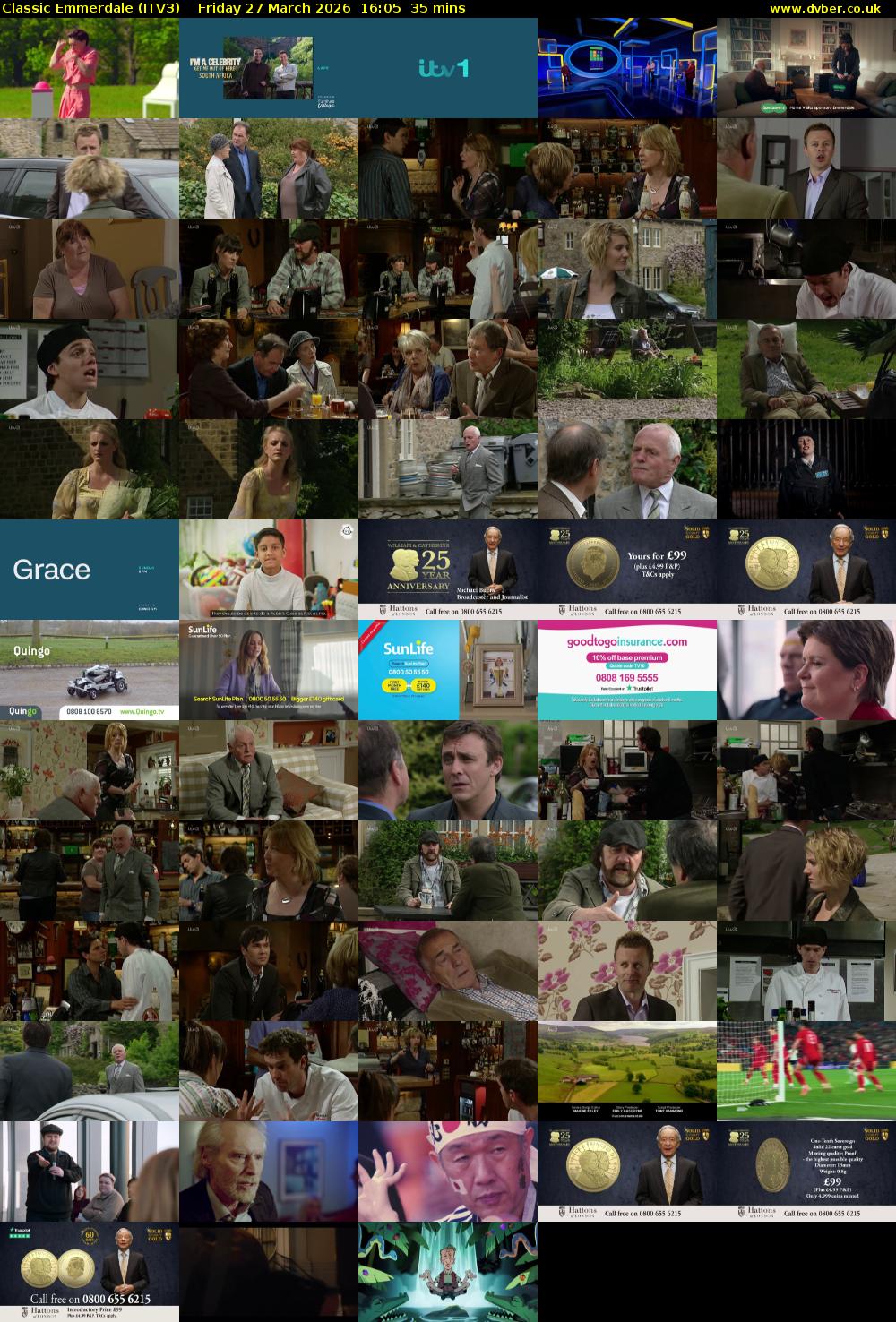 Classic Emmerdale (ITV3) Friday 27 March 2026 16:05 - 16:40