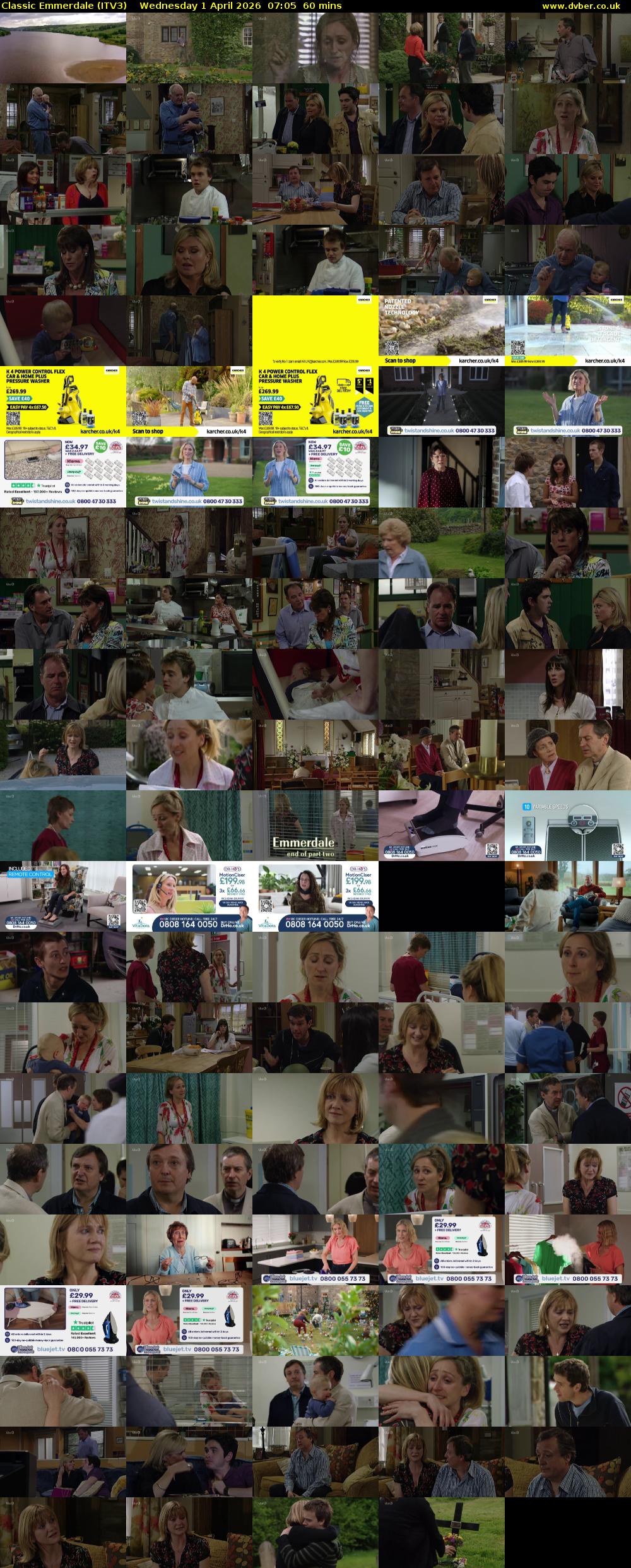 Classic Emmerdale (ITV3) Wednesday 1 April 2026 07:05 - 08:05
