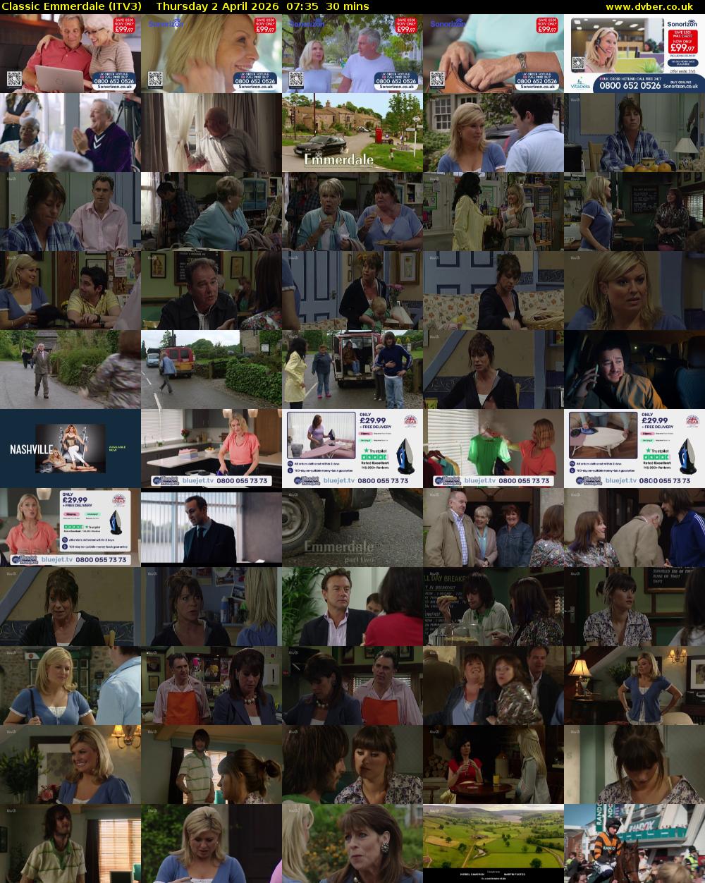 Classic Emmerdale (ITV3) Thursday 2 April 2026 07:35 - 08:05