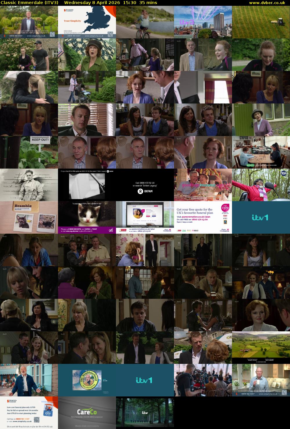 Classic Emmerdale (ITV3) Wednesday 8 April 2026 15:30 - 16:05