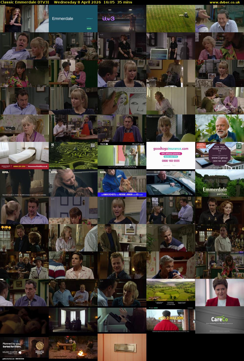 Classic Emmerdale (ITV3) Wednesday 8 April 2026 16:05 - 16:40