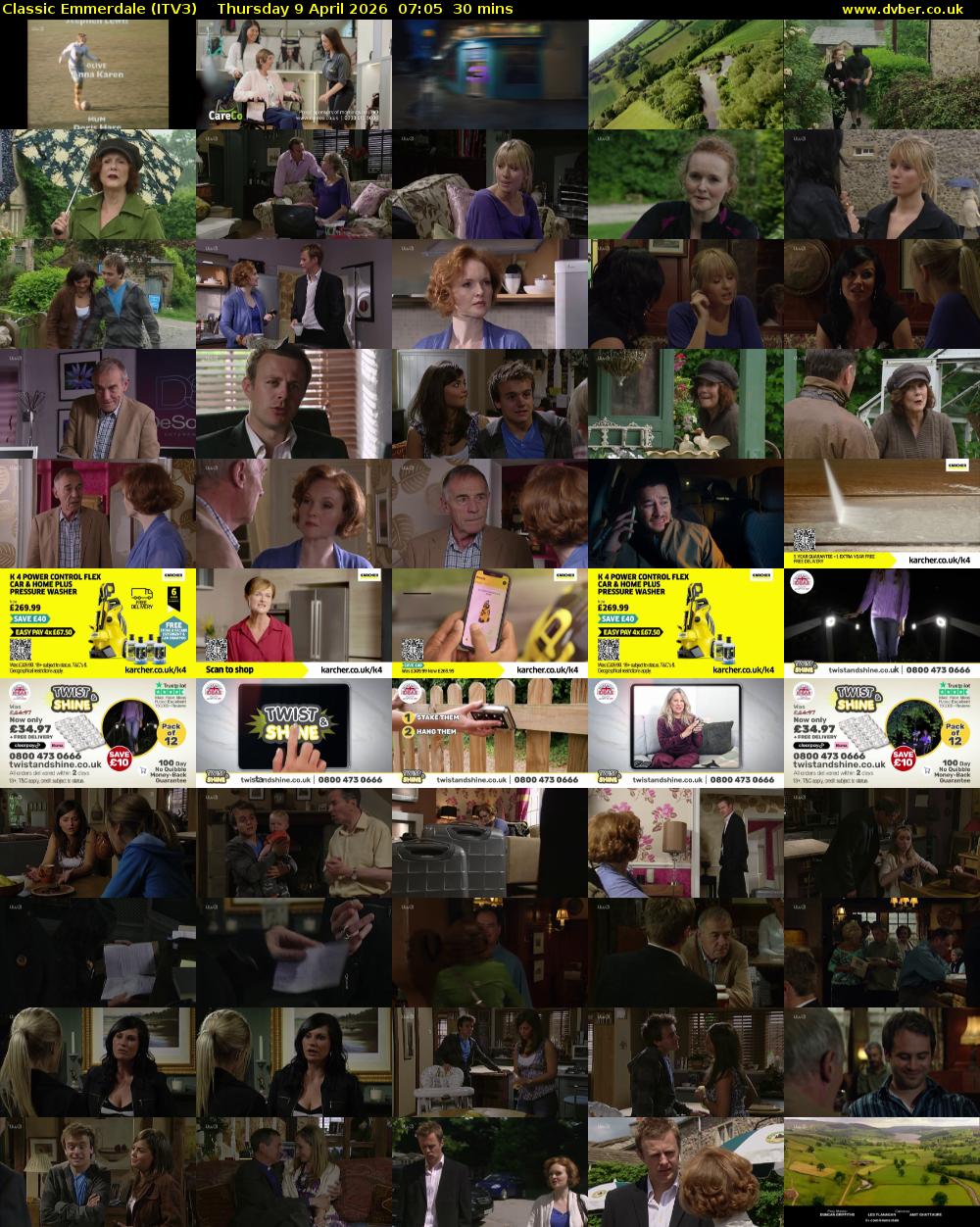 Classic Emmerdale (ITV3) Thursday 9 April 2026 07:05 - 07:35