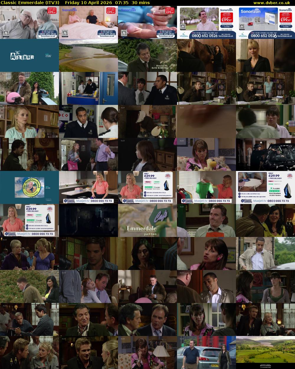 Classic Emmerdale (ITV3) Friday 10 April 2026 07:35 - 08:05