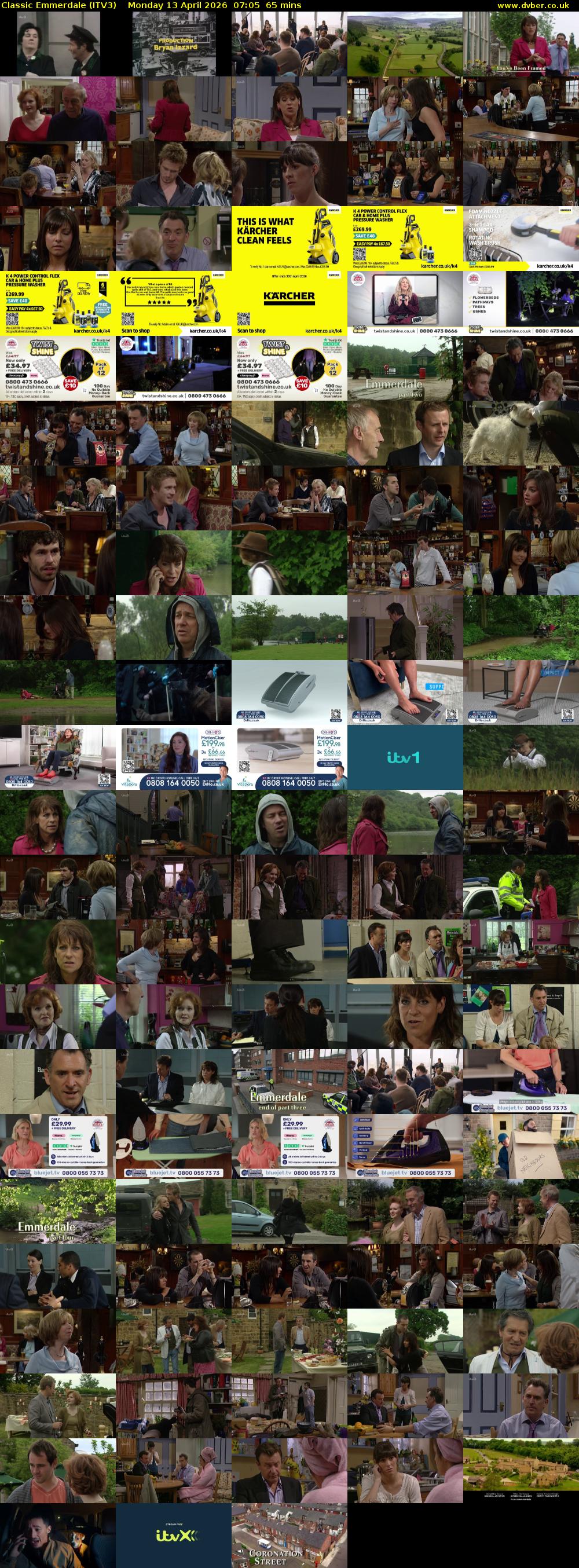Classic Emmerdale (ITV3) Monday 13 April 2026 07:05 - 08:10