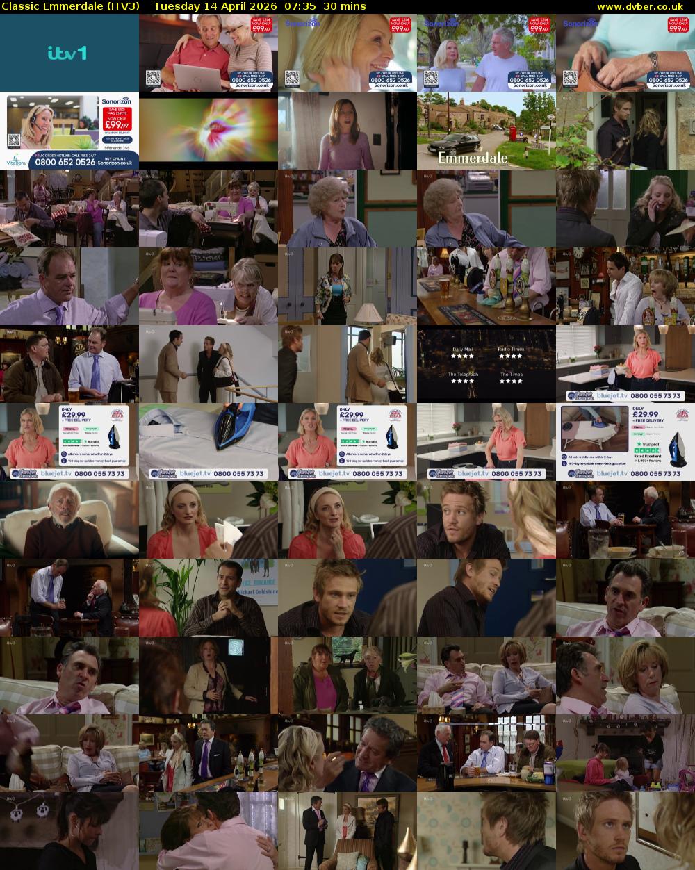 Classic Emmerdale (ITV3) Tuesday 14 April 2026 07:35 - 08:05