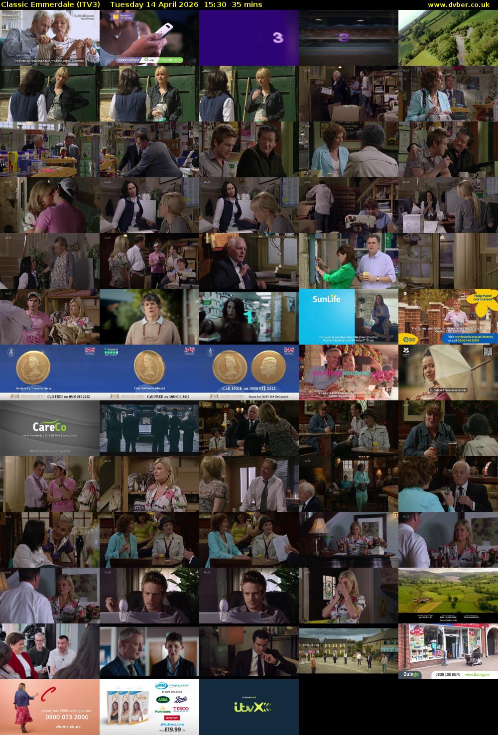 Classic Emmerdale (ITV3) Tuesday 14 April 2026 15:30 - 16:05