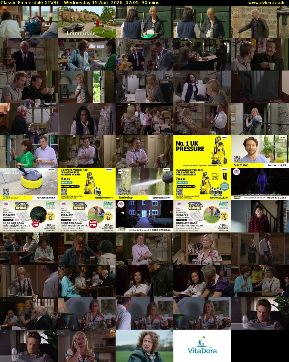 Classic Emmerdale (ITV3) Wednesday 15 April 2026 07:05 - 07:35
