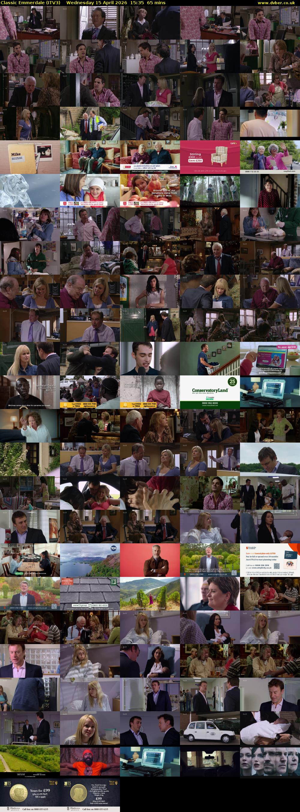 Classic Emmerdale (ITV3) Wednesday 15 April 2026 15:35 - 16:40