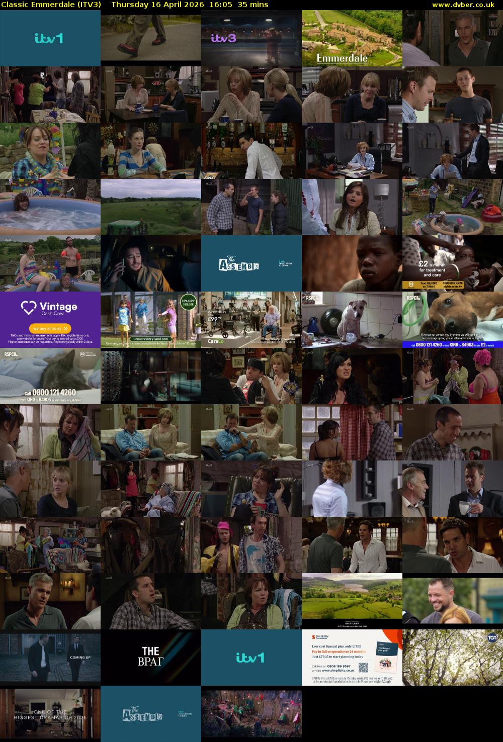 Classic Emmerdale (ITV3) Thursday 16 April 2026 16:05 - 16:40