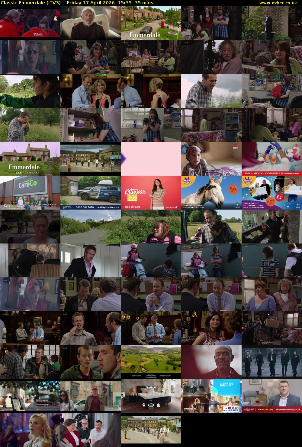 Classic Emmerdale (ITV3) Friday 17 April 2026 15:35 - 16:10