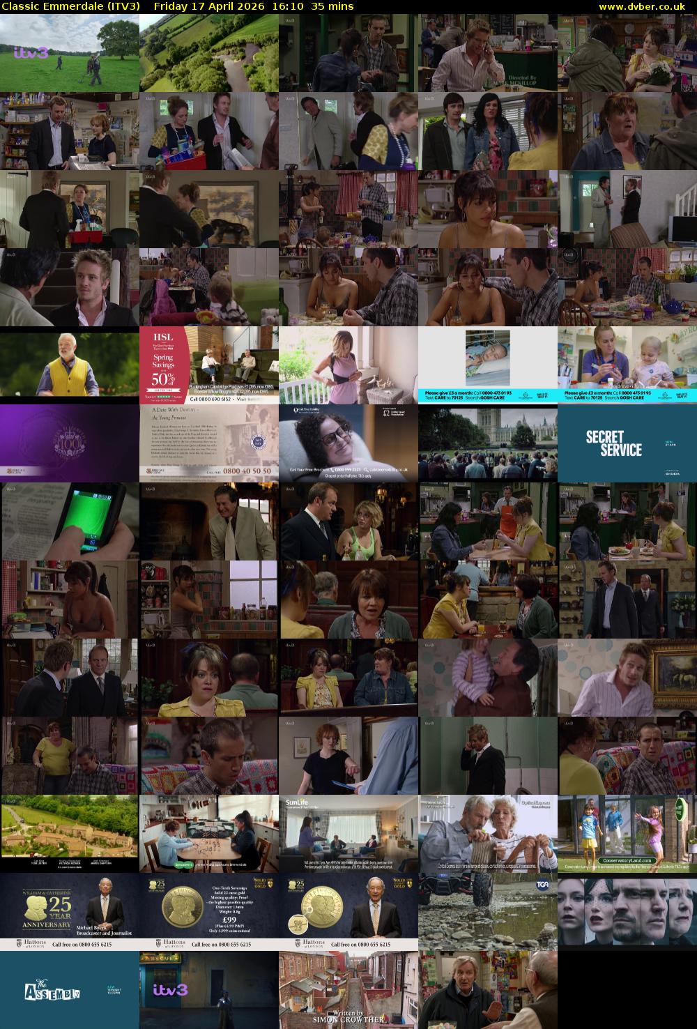 Classic Emmerdale (ITV3) Friday 17 April 2026 16:10 - 16:45