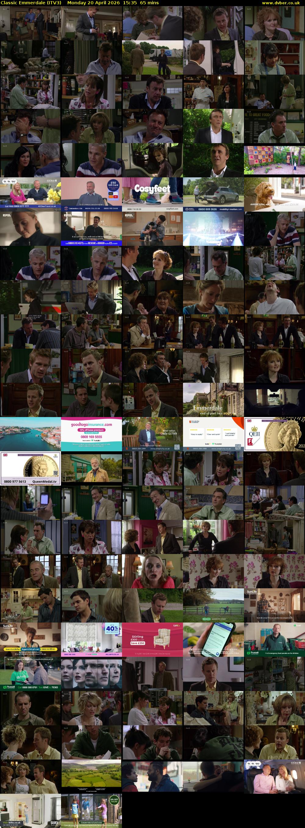 Classic Emmerdale (ITV3) Monday 20 April 2026 15:35 - 16:40