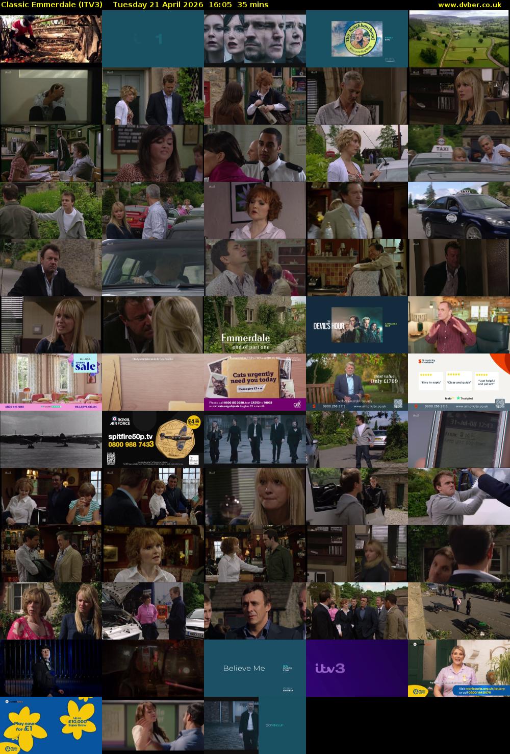 Classic Emmerdale (ITV3) Tuesday 21 April 2026 16:05 - 16:40
