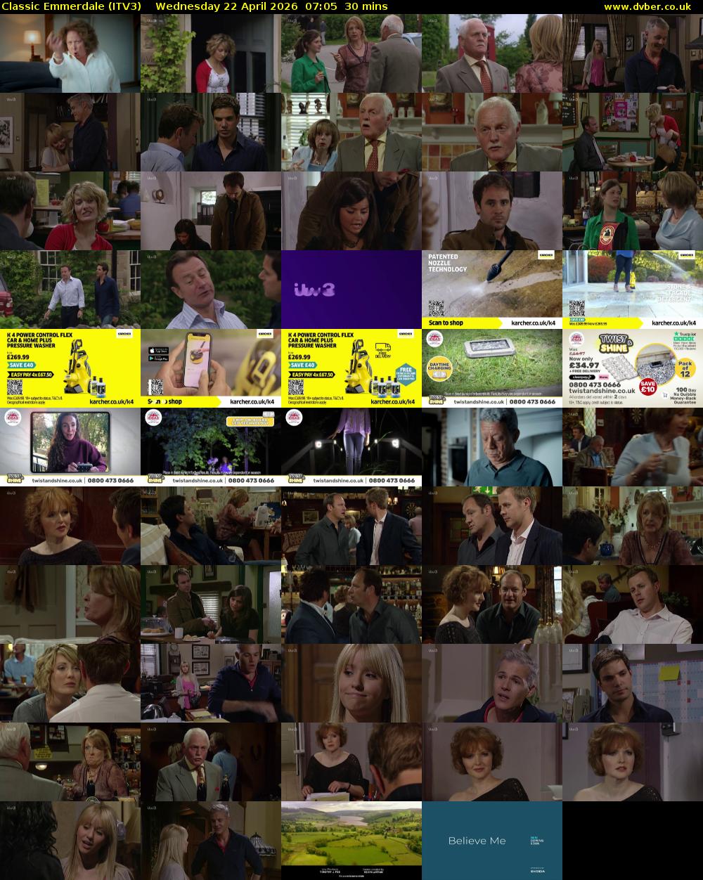 Classic Emmerdale (ITV3) Wednesday 22 April 2026 07:05 - 07:35