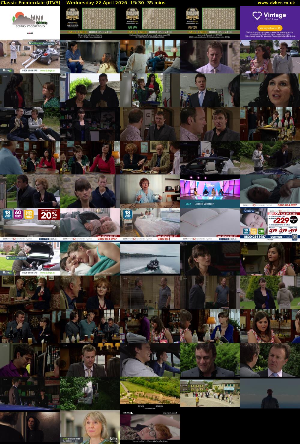 Classic Emmerdale (ITV3) Wednesday 22 April 2026 15:30 - 16:05