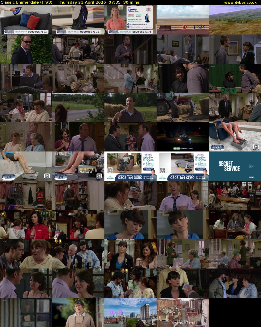 Classic Emmerdale (ITV3) Thursday 23 April 2026 07:35 - 08:05