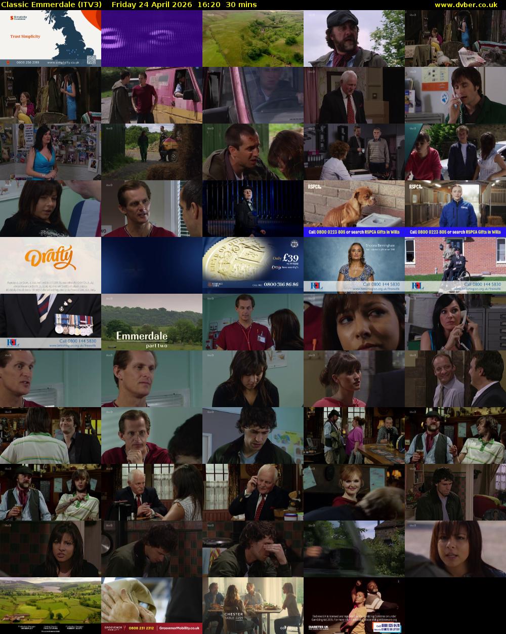 Classic Emmerdale (ITV3) Friday 24 April 2026 16:20 - 16:50
