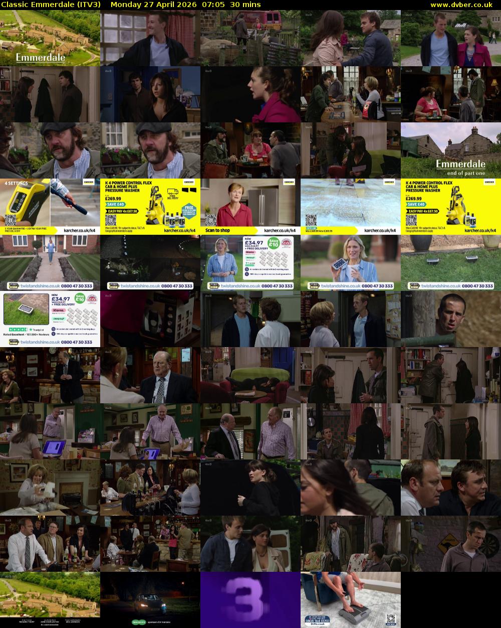 Classic Emmerdale (ITV3) Monday 27 April 2026 07:05 - 07:35