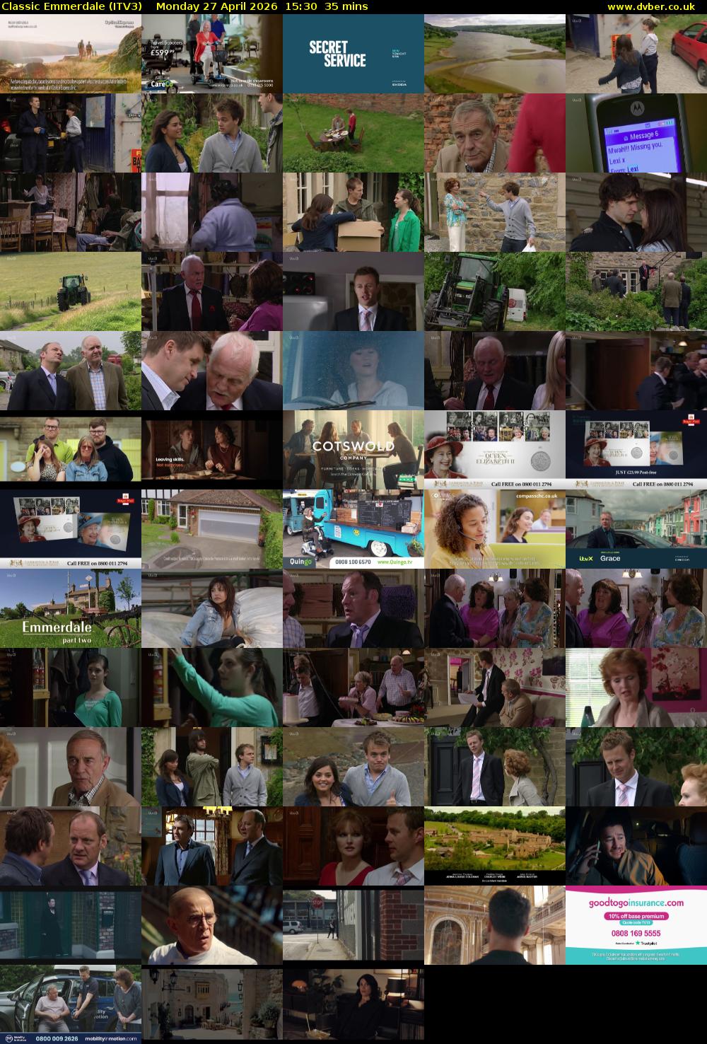 Classic Emmerdale (ITV3) Monday 27 April 2026 15:30 - 16:05