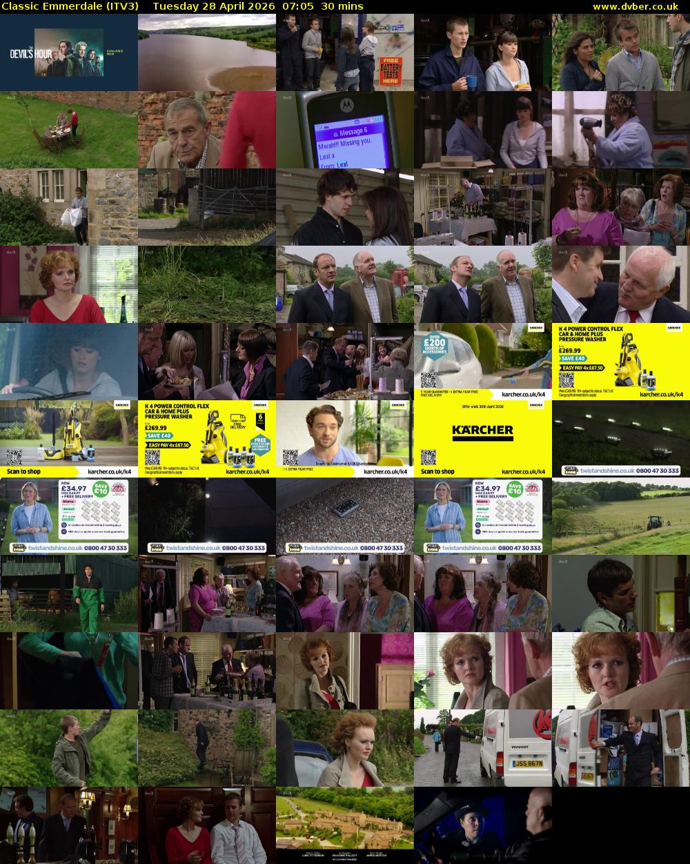 Classic Emmerdale (ITV3) Tuesday 28 April 2026 07:05 - 07:35