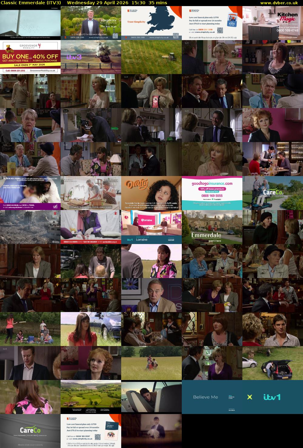 Classic Emmerdale (ITV3) Wednesday 29 April 2026 15:30 - 16:05