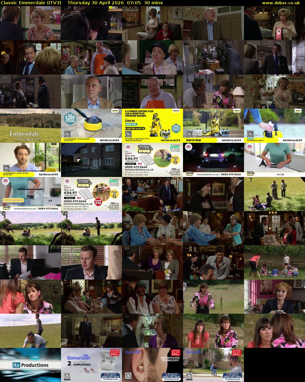 Classic Emmerdale (ITV3) Thursday 30 April 2026 07:05 - 07:35
