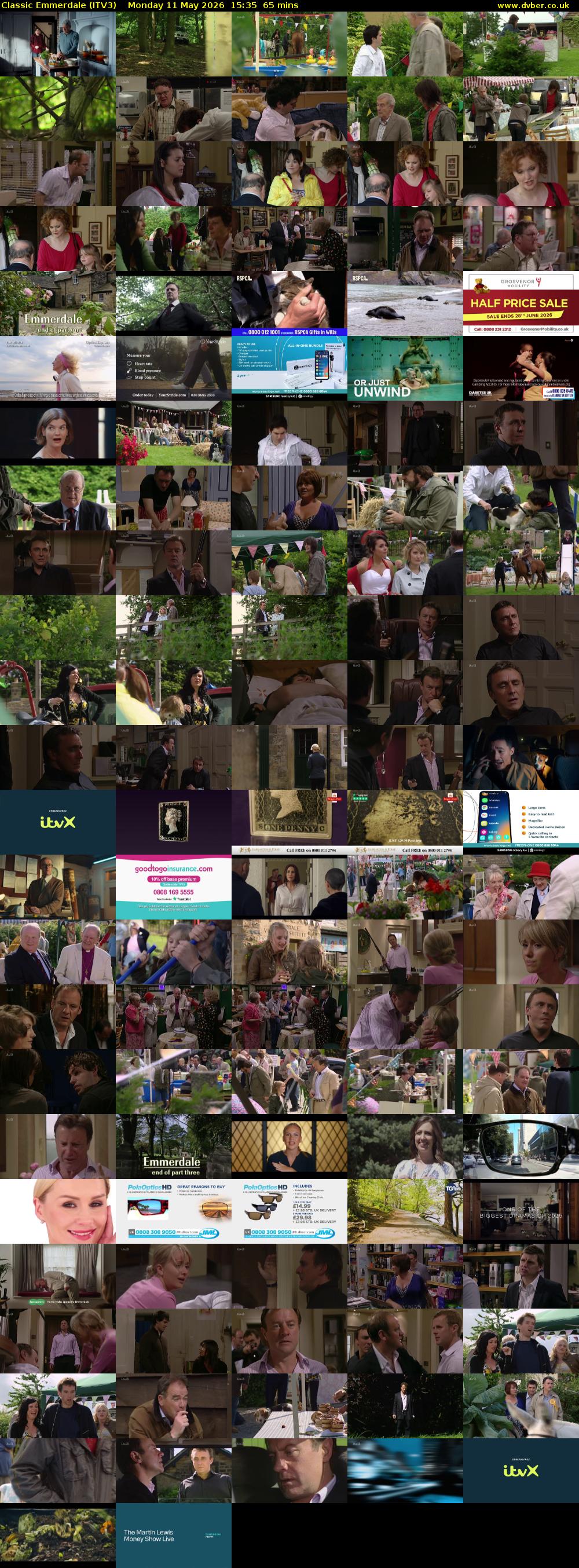 Classic Emmerdale (ITV3) Monday 11 May 2026 15:35 - 16:40