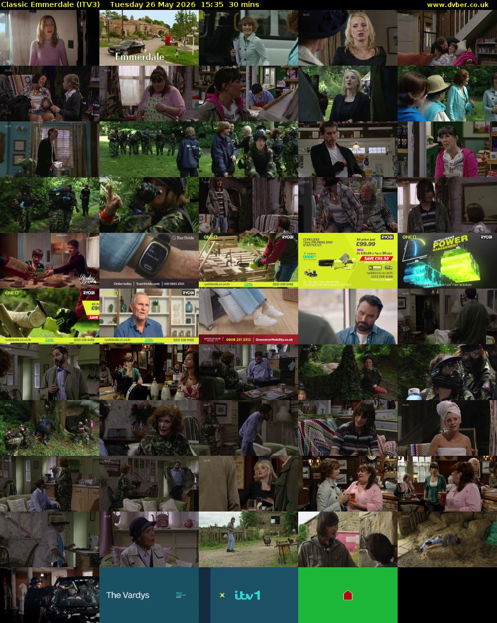 Classic Emmerdale (ITV3) Tuesday 26 May 2026 15:35 - 16:05