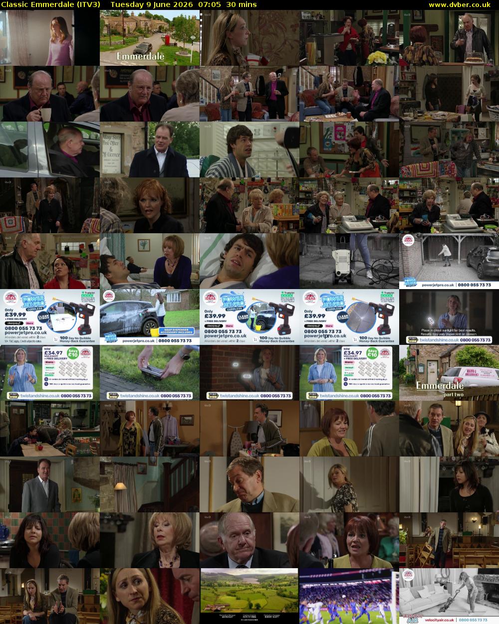 Classic Emmerdale (ITV3) Tuesday 9 June 2026 07:05 - 07:35