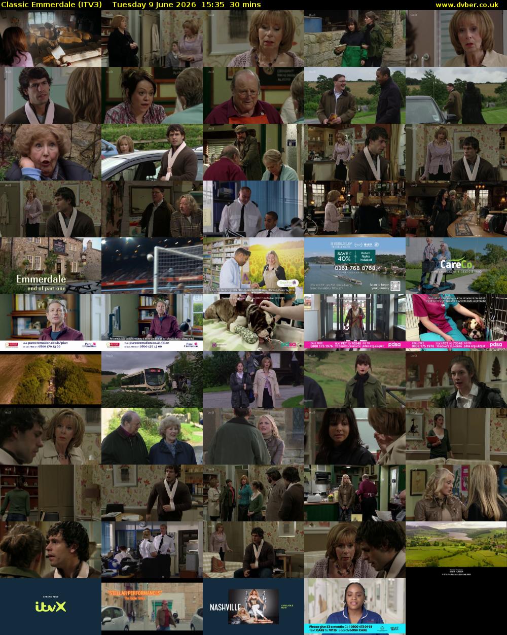 Classic Emmerdale (ITV3) Tuesday 9 June 2026 15:35 - 16:05