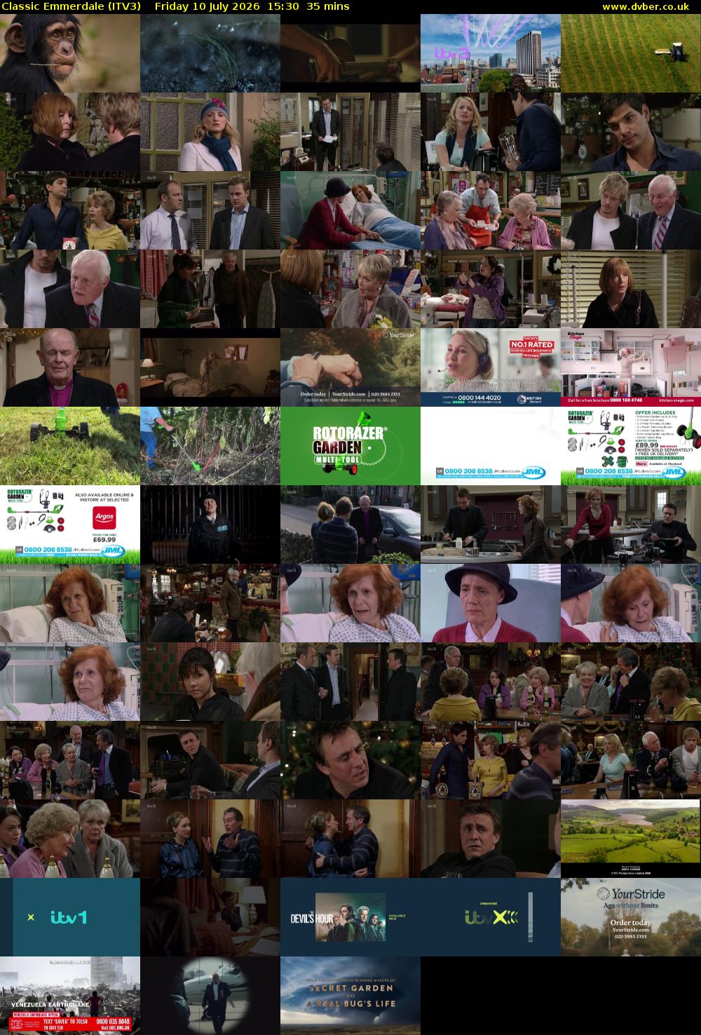 Classic Emmerdale (ITV3) Friday 10 July 2026 15:30 - 16:05