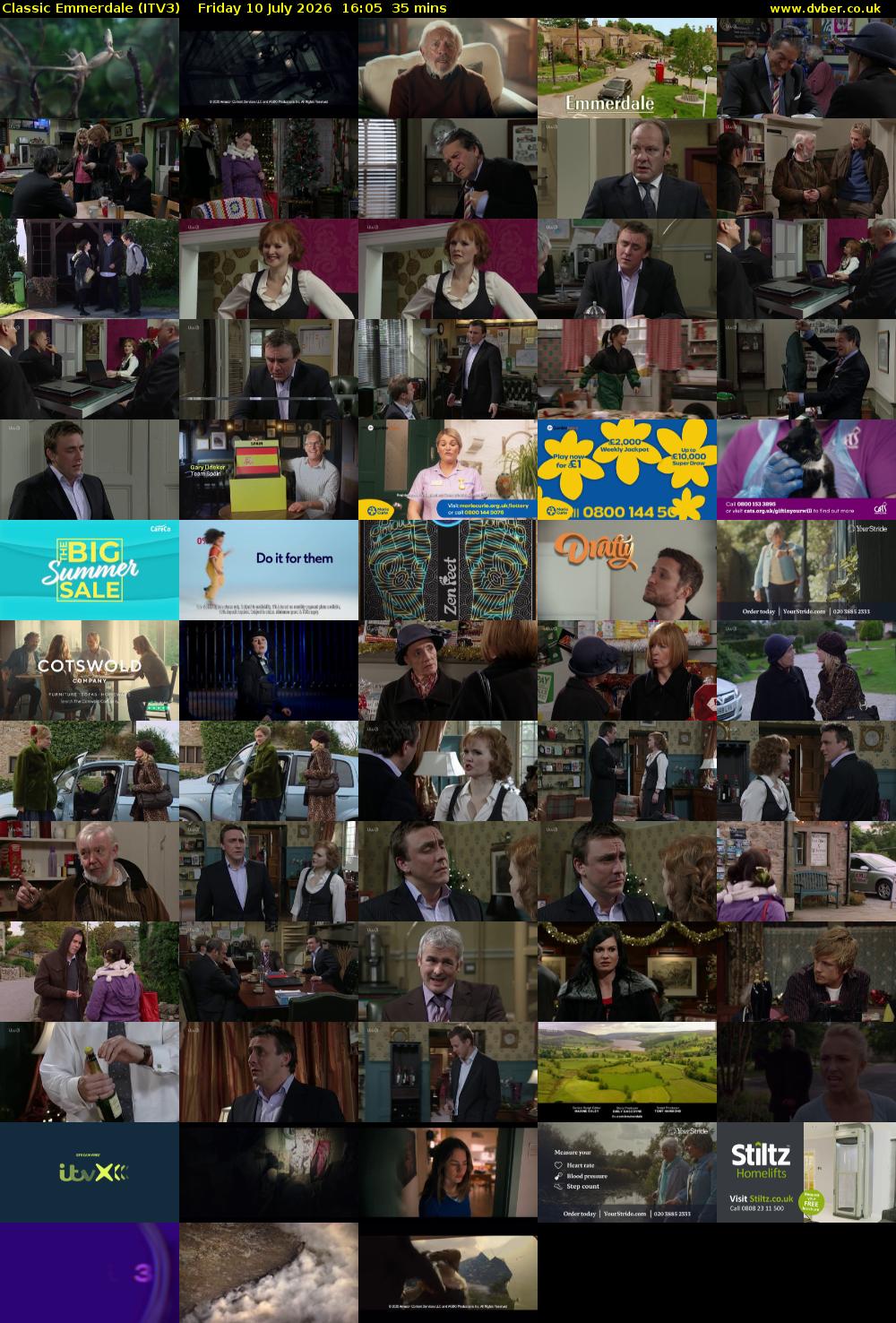 Classic Emmerdale (ITV3) Friday 10 July 2026 16:05 - 16:40