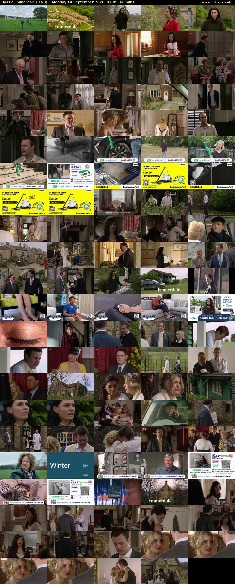 Classic Emmerdale (ITV3) Monday 14 September 2026 07:05 - 08:05