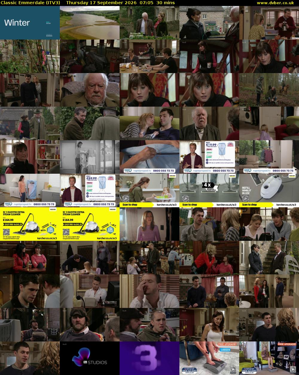 Classic Emmerdale (ITV3) Thursday 17 September 2026 07:05 - 07:35