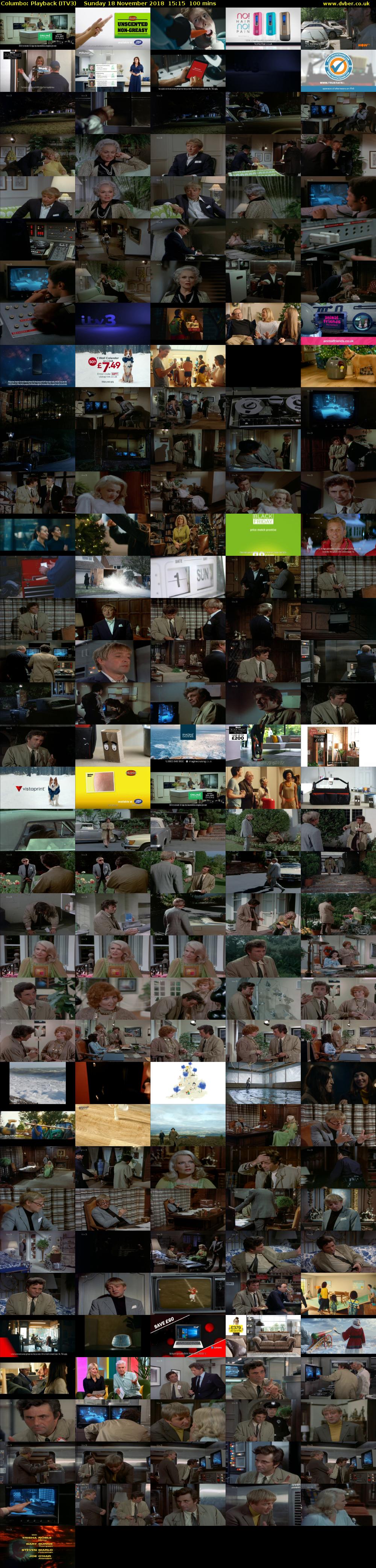 Columbo: Playback (ITV3) Sunday 18 November 2018 15:15 - 16:55