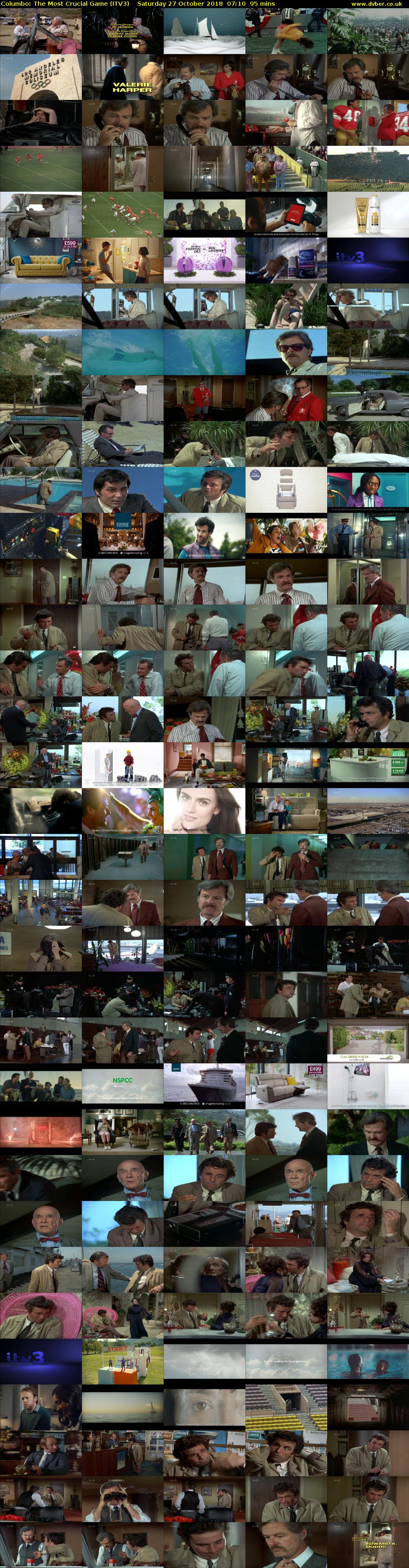 Columbo: The Most Crucial Game (ITV3) Saturday 27 October 2018 07:10 - 08:45