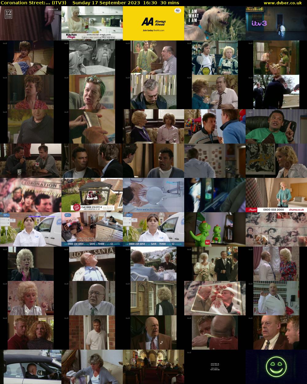 Coronation Street:... (ITV3) Sunday 17 September 2023 16:30 - 17:00