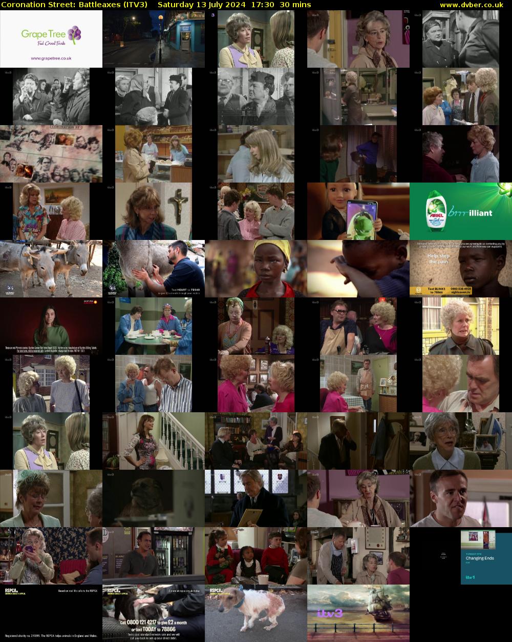 Coronation Street: Battleaxes (ITV3) Saturday 13 July 2024 17:30 - 18:00