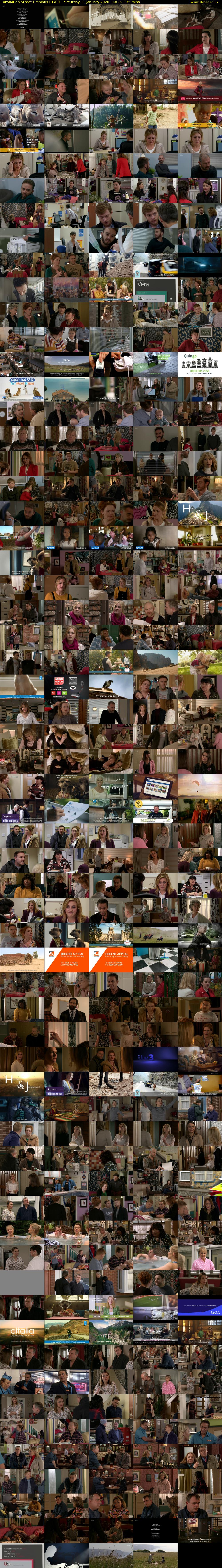 Coronation Street Omnibus (ITV3) Saturday 11 January 2020 09:35 - 12:30