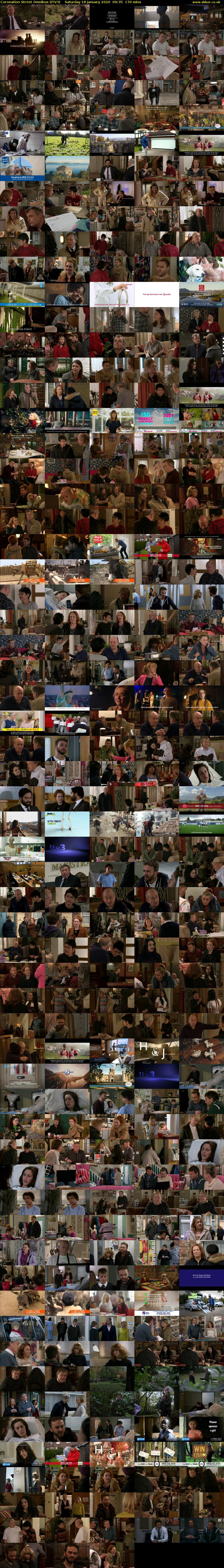 Coronation Street Omnibus (ITV3) Saturday 18 January 2020 09:35 - 12:25