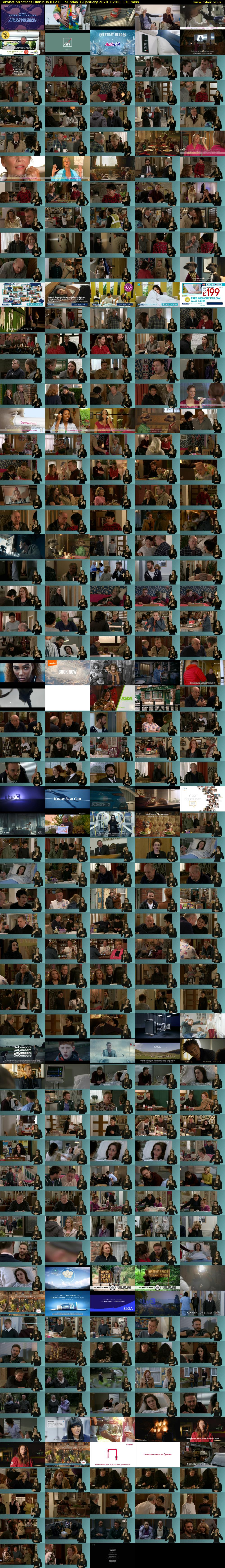 Coronation Street Omnibus (ITV3) Sunday 19 January 2020 07:00 - 09:50