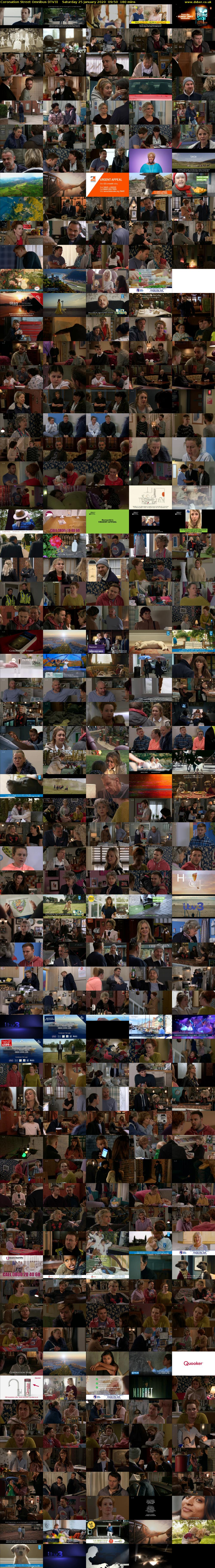 Coronation Street Omnibus (ITV3) Saturday 25 January 2020 09:50 - 12:50