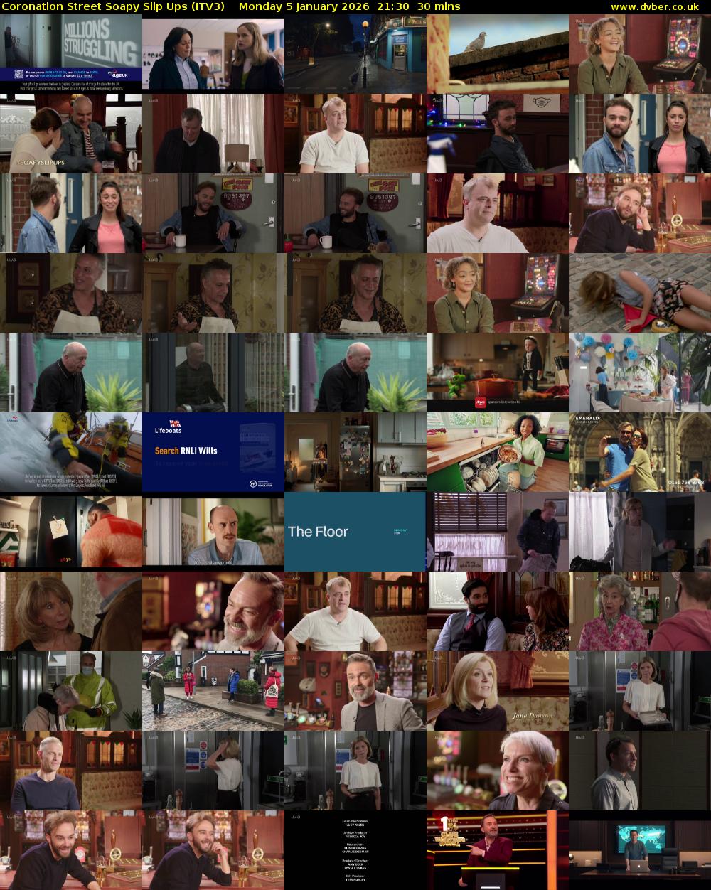 Coronation Street Soapy Slip Ups (ITV3) Monday 5 January 2026 21:30 - 22:00