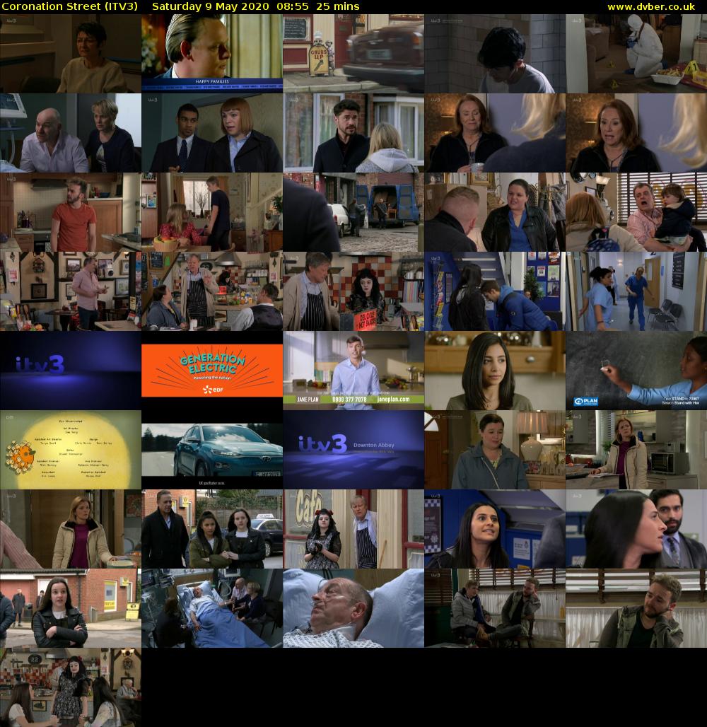 Coronation Street (ITV3) Saturday 9 May 2020 08:55 - 09:20