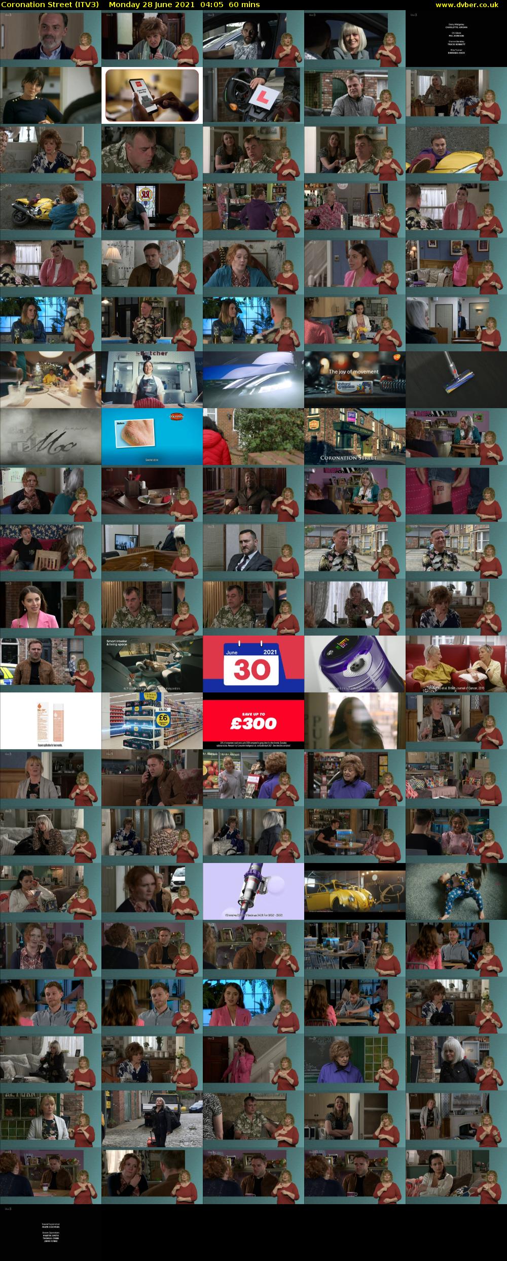 Coronation Street (ITV3) Monday 28 June 2021 04:05 - 05:05