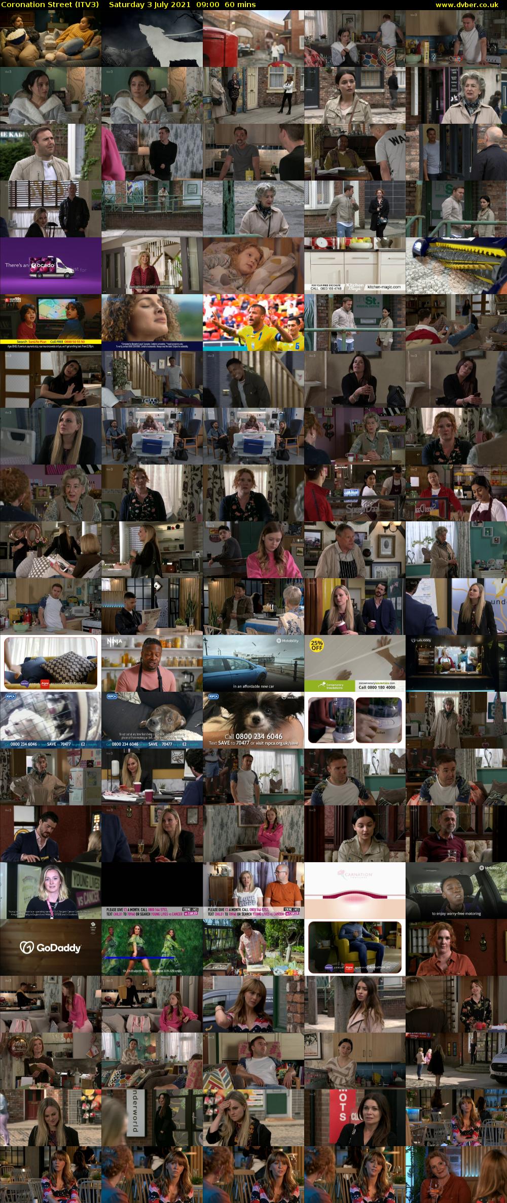 Coronation Street (ITV3) Saturday 3 July 2021 09:00 - 10:00