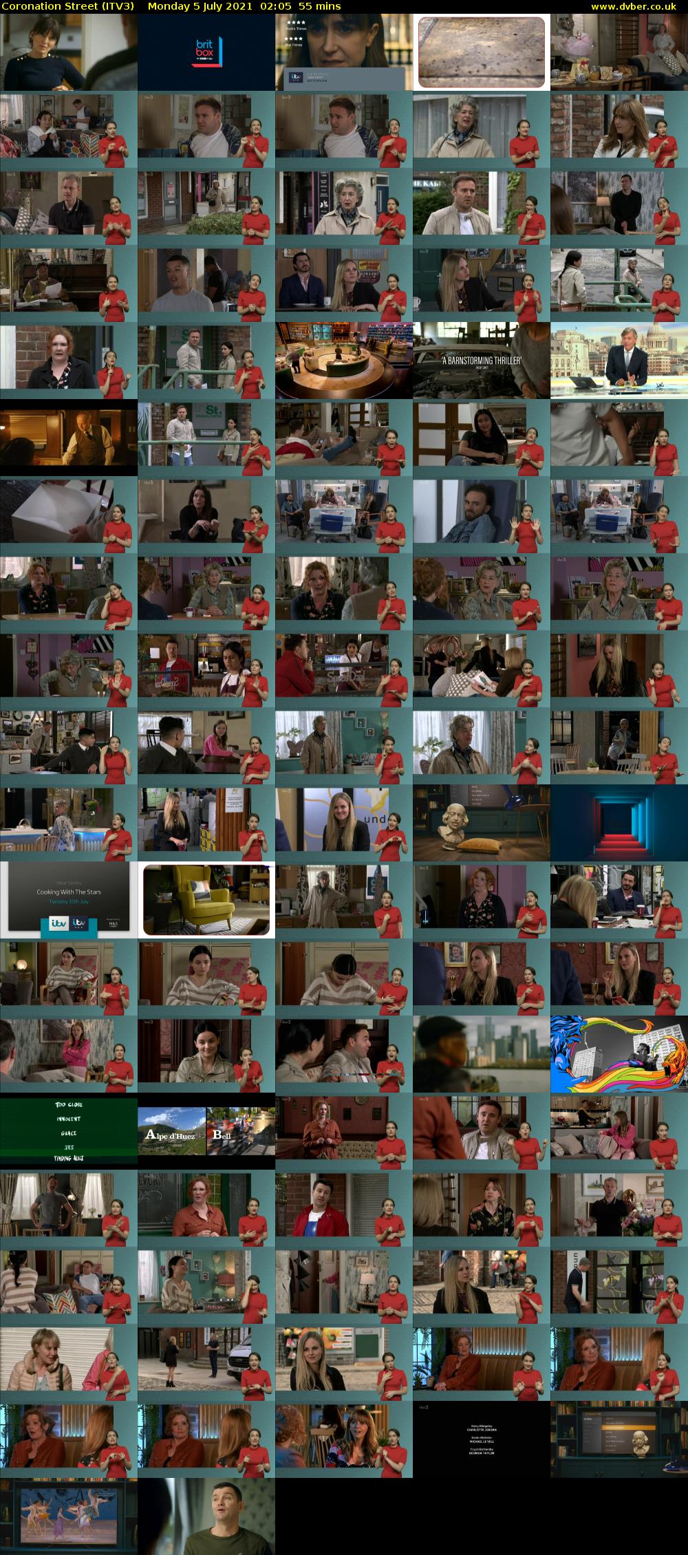 Coronation Street (ITV3) Monday 5 July 2021 02:05 - 03:00