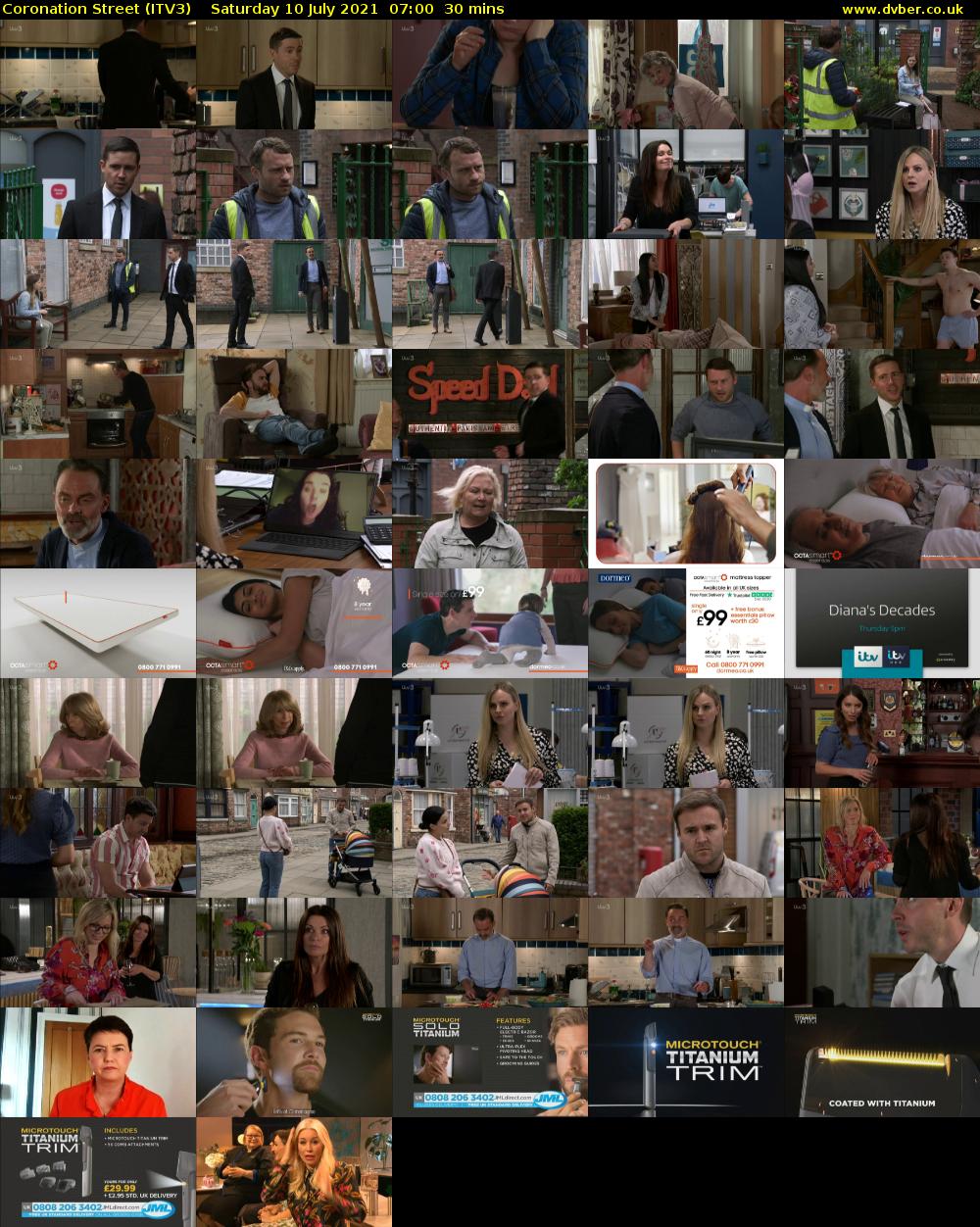 Coronation Street (ITV3) Saturday 10 July 2021 07:00 - 07:30